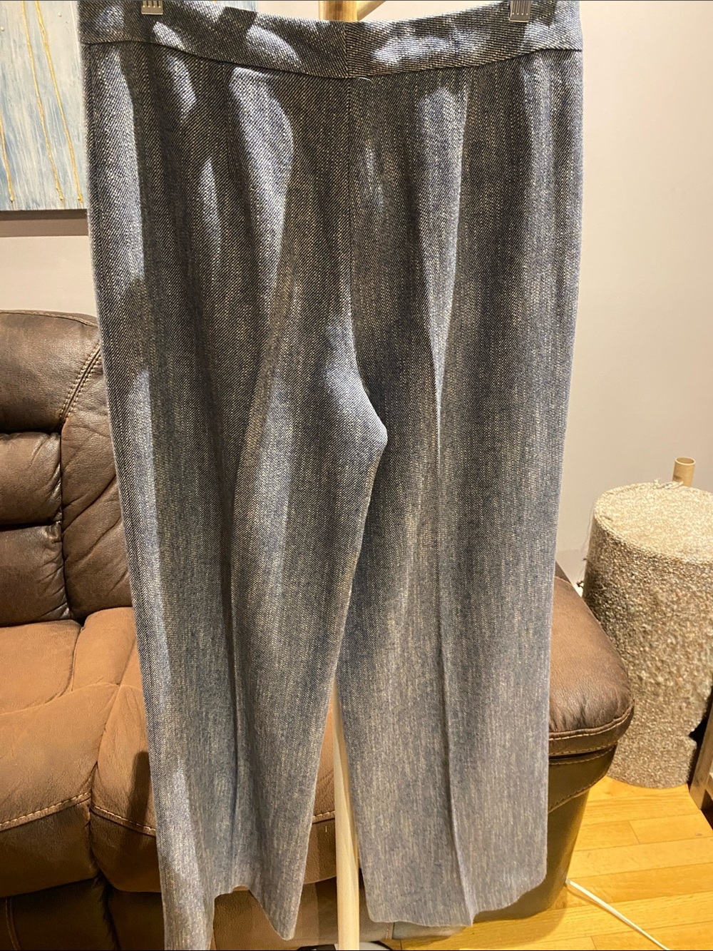 Zara Women's Straight Trousers in Light Blue - Picture 4 of 4